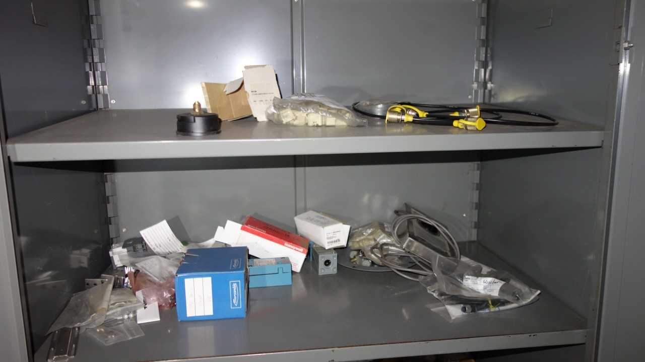 CABINET WITH CONTENTS, ELECTRICAL CONTROLS - INDUSTRIAL PARTS