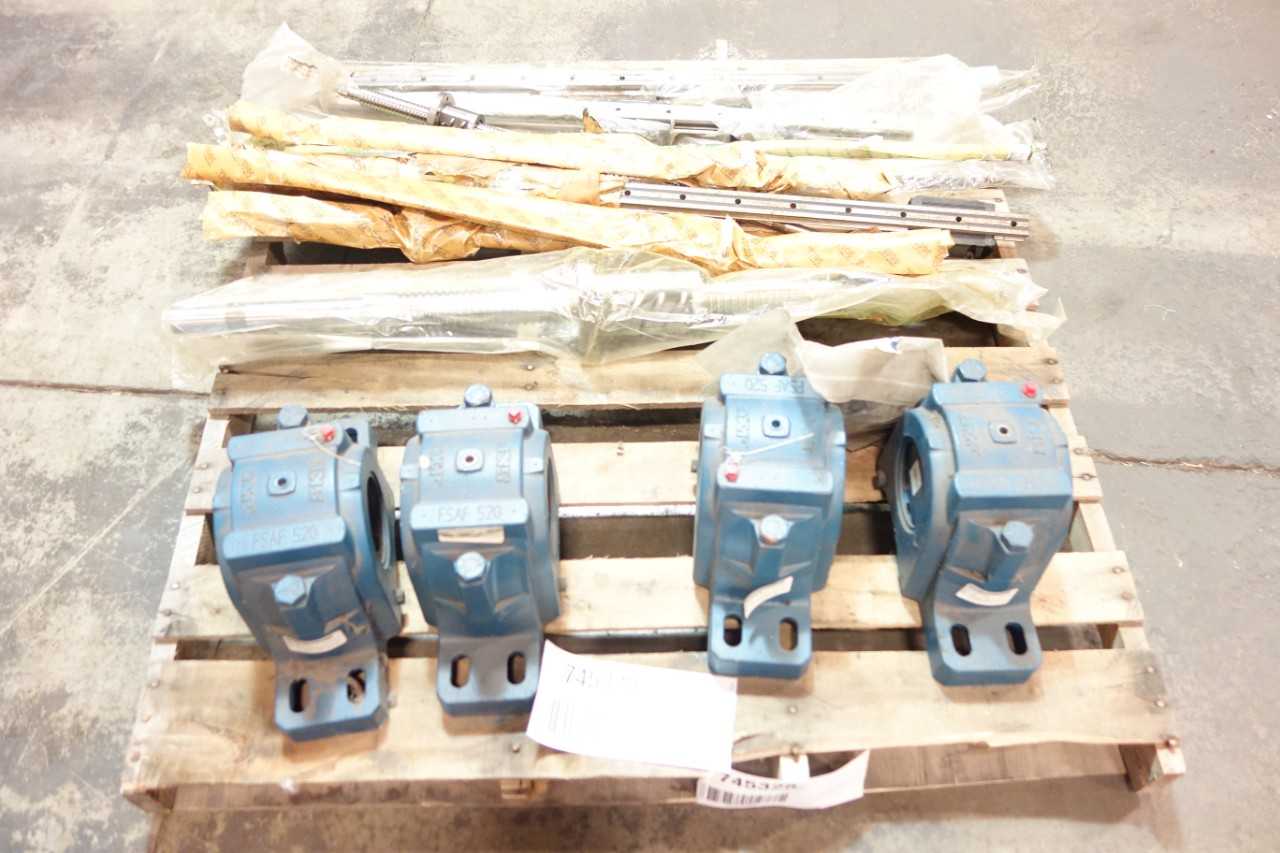 1 PALLET OF ASSORTED PILLOW BLOCK BEARINGS, LINEAR BEARINGS, BALL SCREW BEARING- THK, SKF - BEARINGS