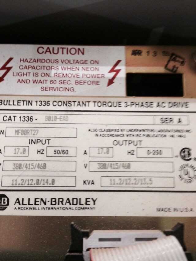 USED ALLEN-BRADLEY 10HP 1336 AC DRIVE 1336-B010-EAD SERIES A - MOTOR DRIVES