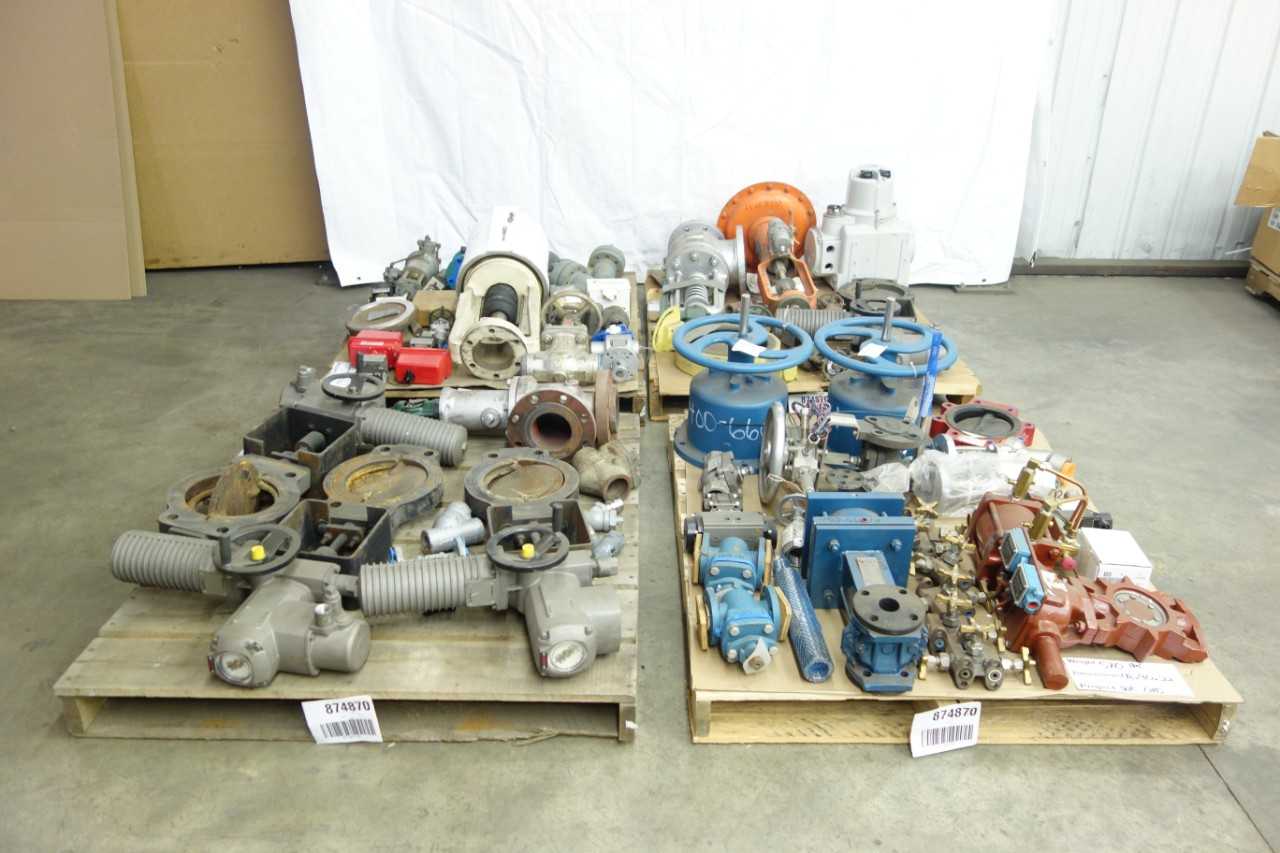 4 PALLETS OF ASSORTED VALVES AND PARTS - VALVES