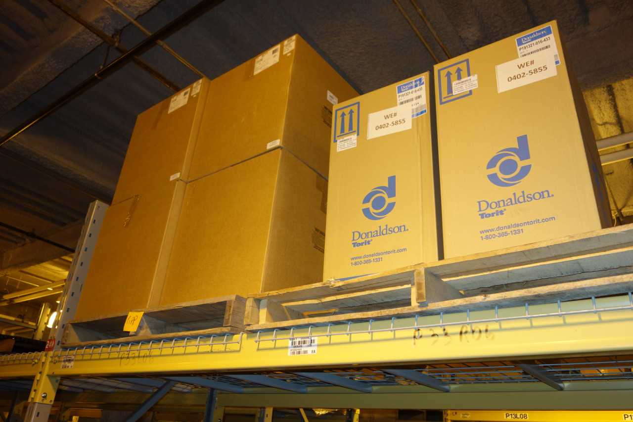 CONTENTS OF 3 UPRIGHT RACKING SECTIONS, TURBINE - INDUSTRIAL PARTS