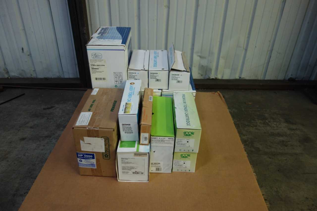 LOT OF ASSORTED REPLACEMENT LASERJET PRINT CARTRIDGES, MULTI-COMPATIBLE - INDUSTRIAL PARTS