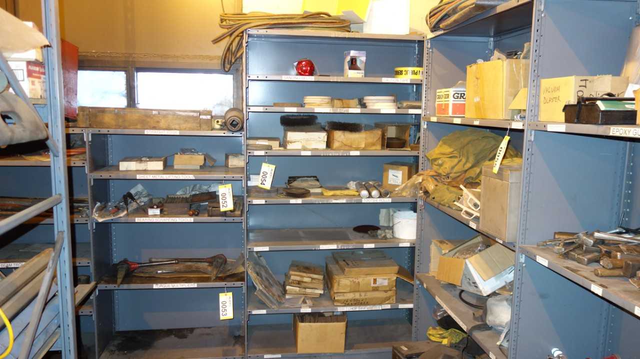 CONTENTS OF SHELF SECTION - MACHINING ACCESSORIES & TOOLING