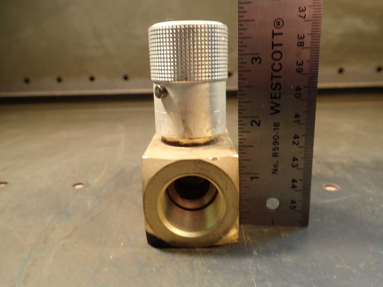 Parker F1200B -11JL 3/4" Brass In-Line Flow Control Valve: 2000 PSI Max, NOS! - CONTROL VALVE