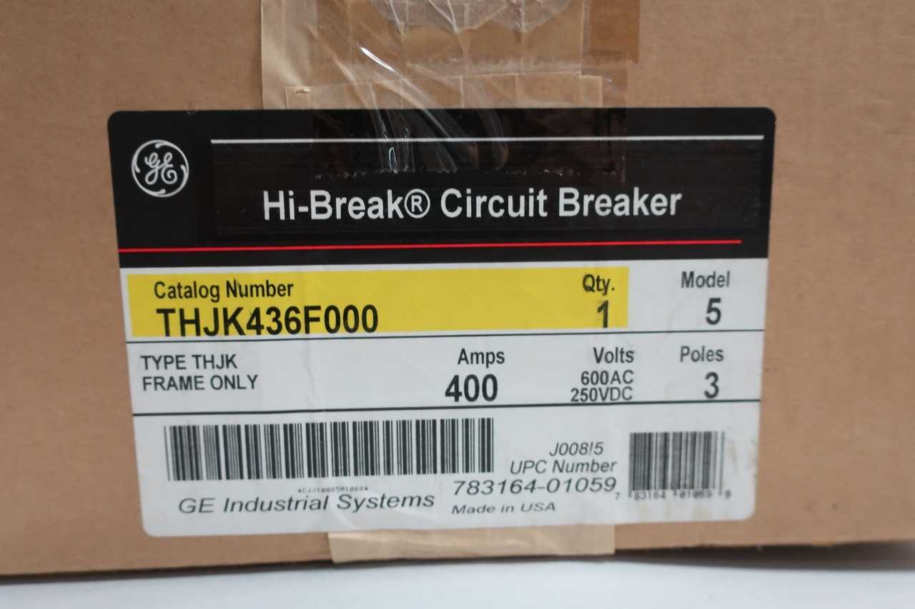 GENERAL ELECTRIC GE THJK436125WL HI-BREAK 3P 125A AMP 600V-AC 250V-DC MOLDED CASE CIRCUIT BREAKER - CIRCUIT BREAKERS