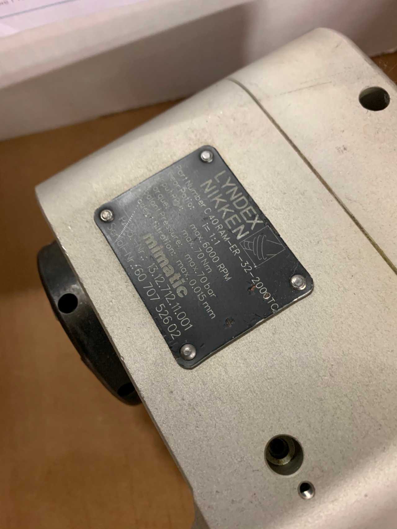 Lyndex Nikken Mimatic Cat 40 Rotary Angle Head - ELECTRIC POWER TOOLS