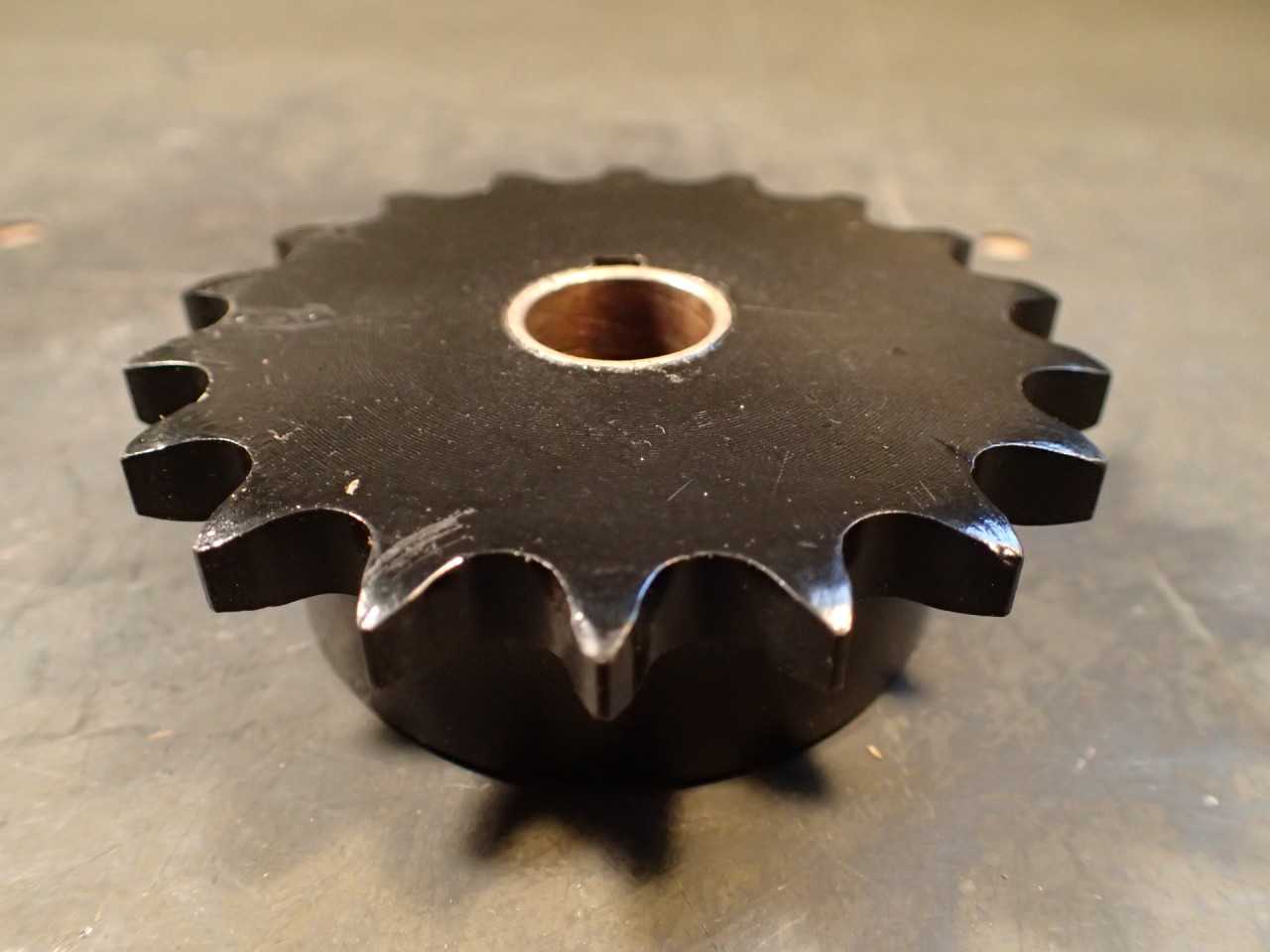 Martin 40B18 #40 Steel Chain Sprocket: 18-Tooth, 5/8" Bronze Bushing Sleeve, NOS - SPROCKET