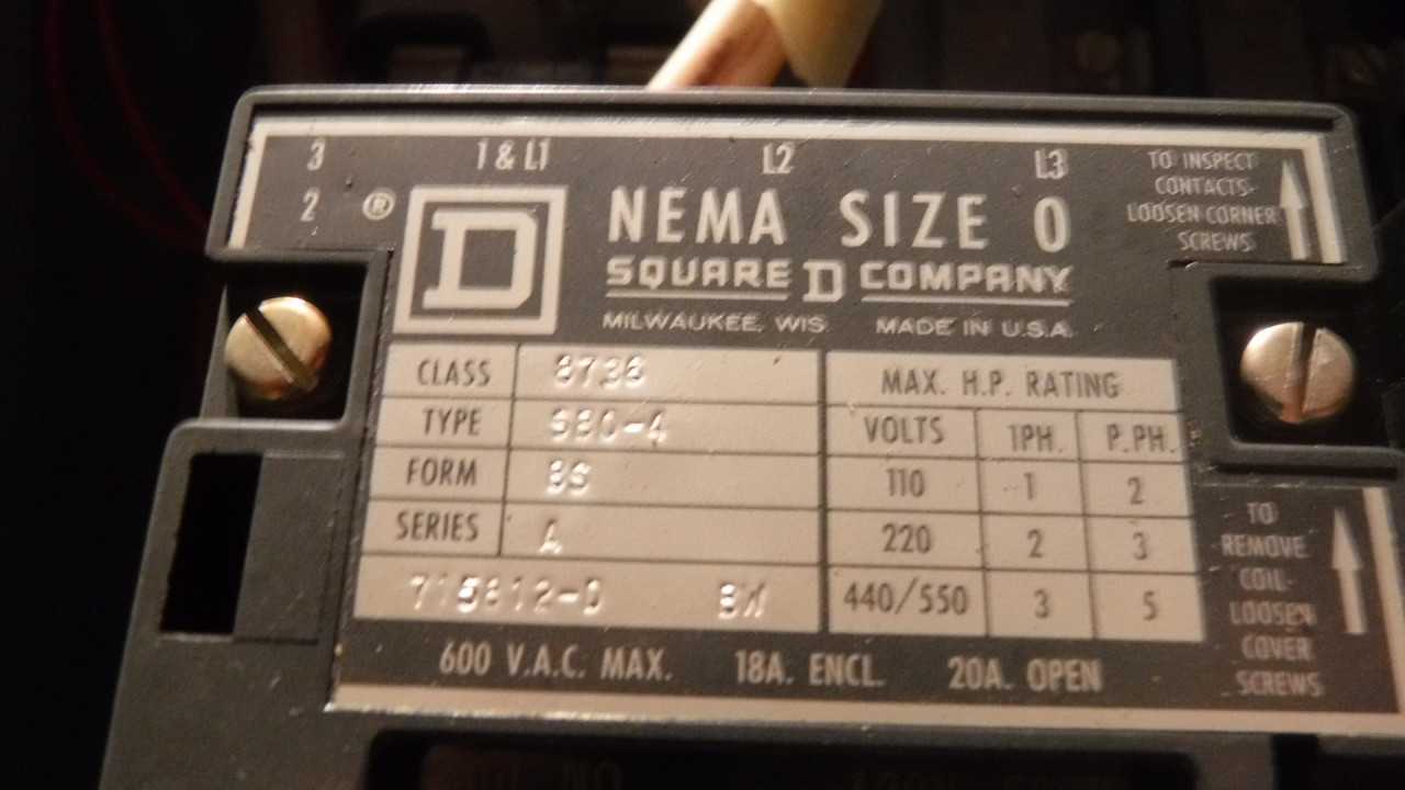 5 HP Square-D Size 0 Combination Starter - MOTOR STARTERS