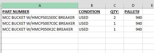 MCC buckets - MOTOR CONTROL CENTERS