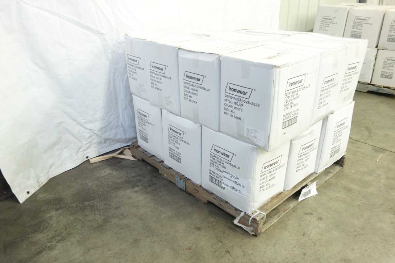 PALLET OF IRONWEAR 1601-W DISPOSABLE COVERALLS - SAFETY EQUIPMENT