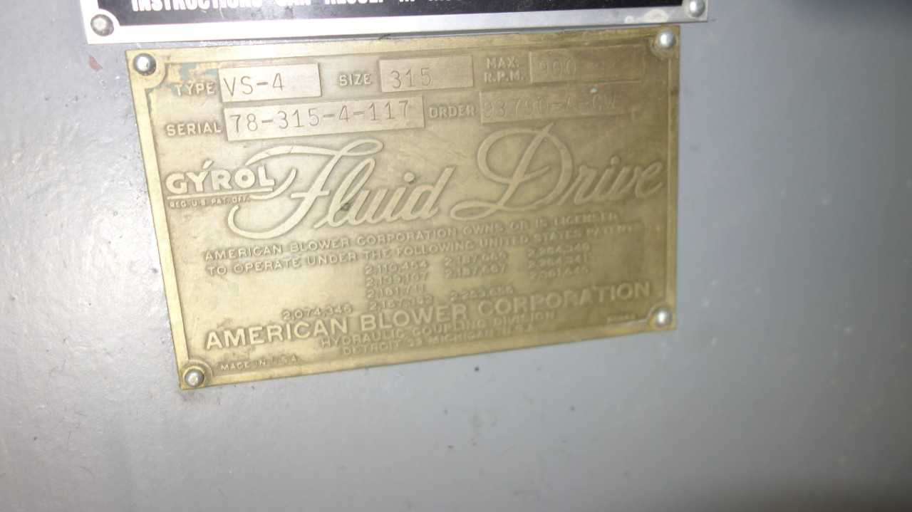 AMERICAN STANDARD VS-4 315 GYROL FLUID DRIVE - GEAR REDUCERS