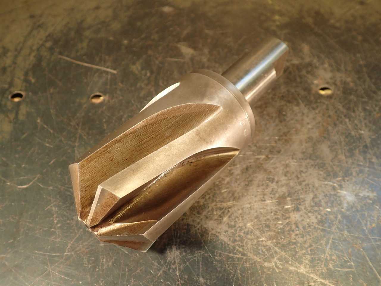 Market Tool Co 2" 60-Degree 6-Flute Countersink 2-1/2 Shoulder 1" Straight Shank - MACHINING ACCESSORIES & TOOLING