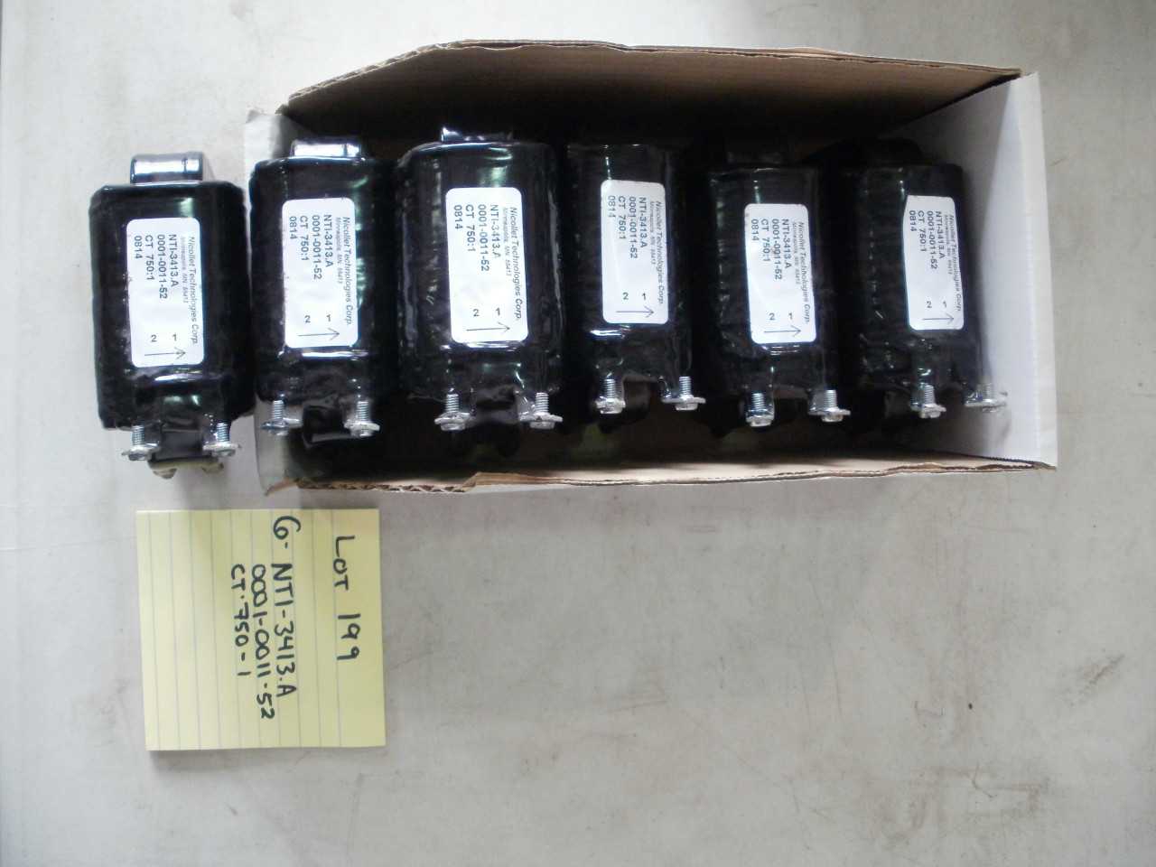 NTI-3413.A CT.750-1 QTY. 6 - ELECTRICAL COMPONENTS