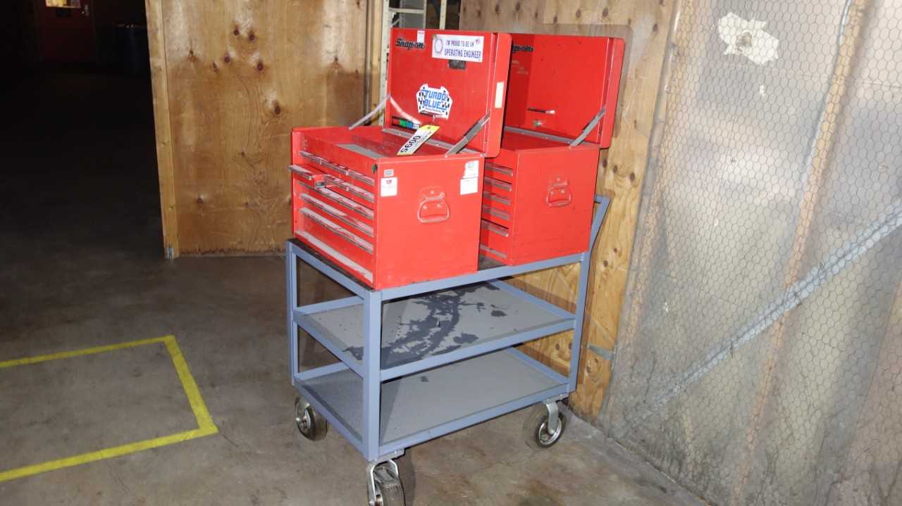 LOT OF 2 SNAP-ON MULTI DRAWER TOOL BOX WITH MOBILE CART - TOOL STORAGE