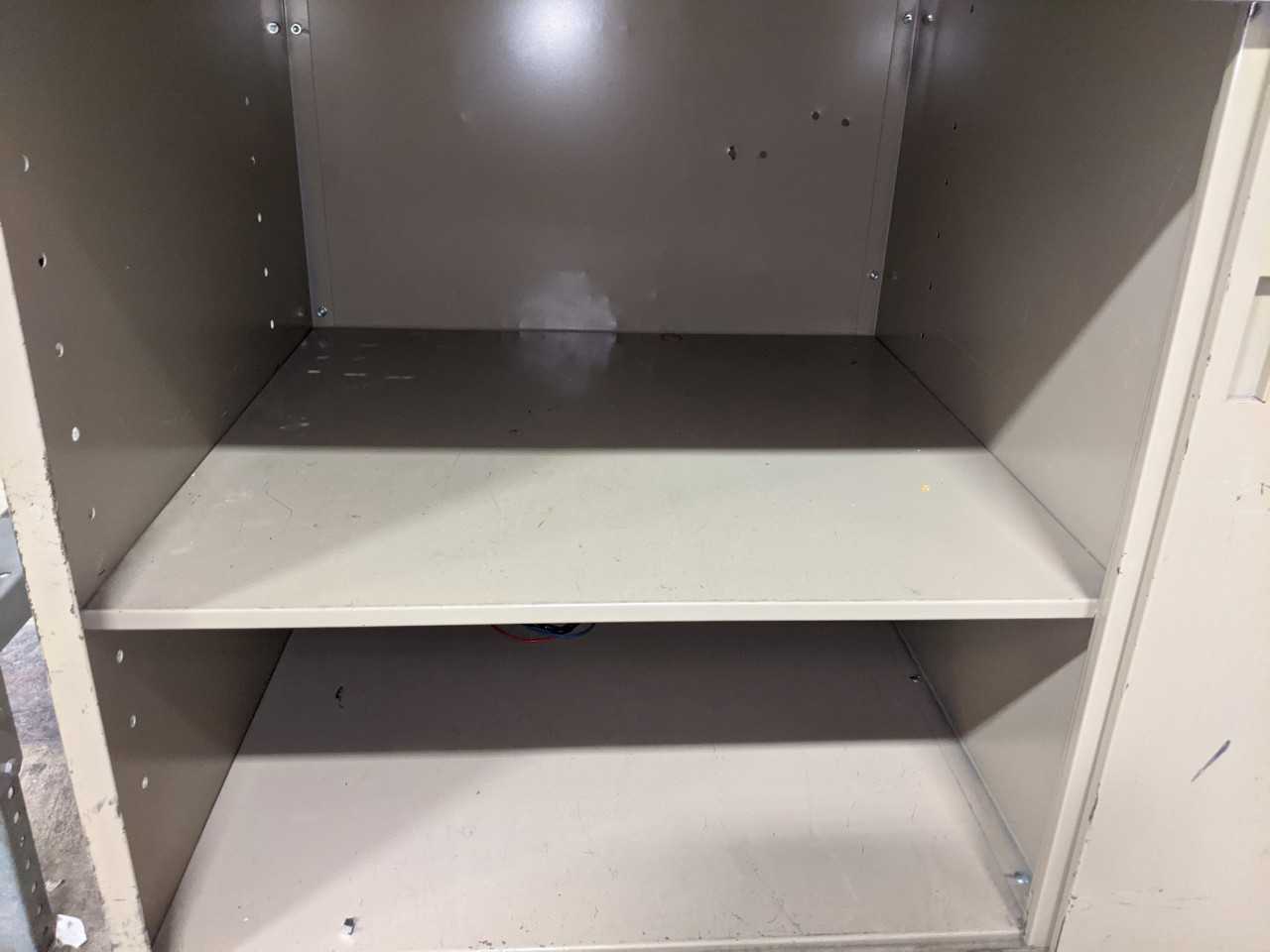 Steel Work Table with Storage Cabinet Approx 6ft x 3ft - MATERIAL HANDLING
