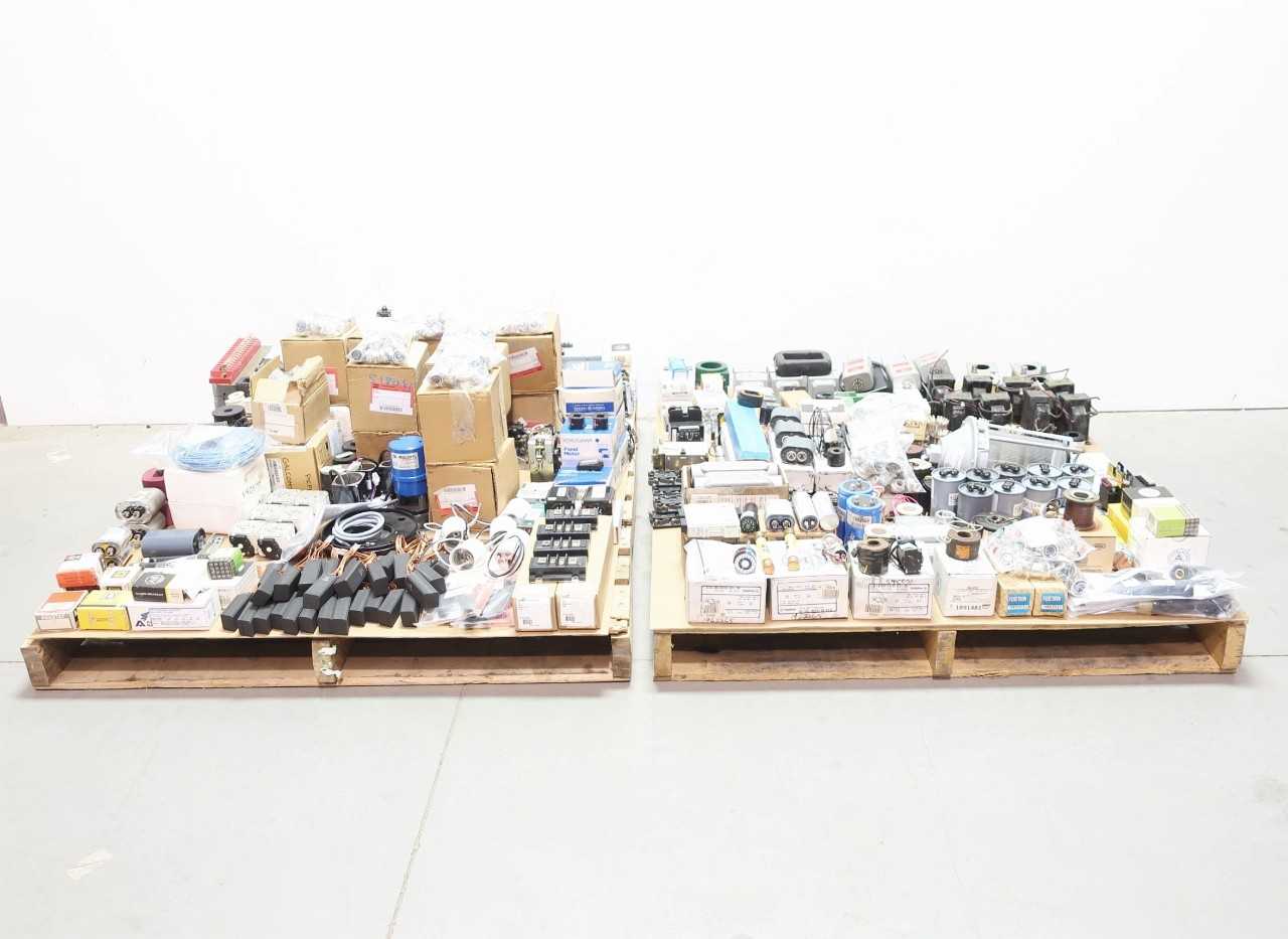 2 PALLETS OF RELAYS, CONTACTORS, ASSORTED ELECTRICAL - ELECTRICAL COMPONENTS