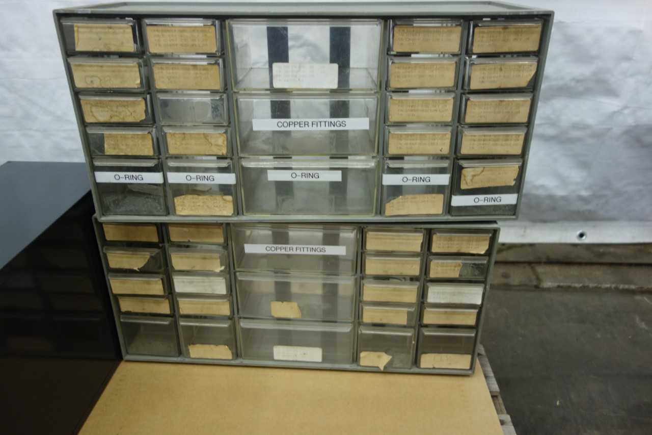 PALLET OF ASSORTED SMALL PARTS CABINETS - TOOL STORAGE