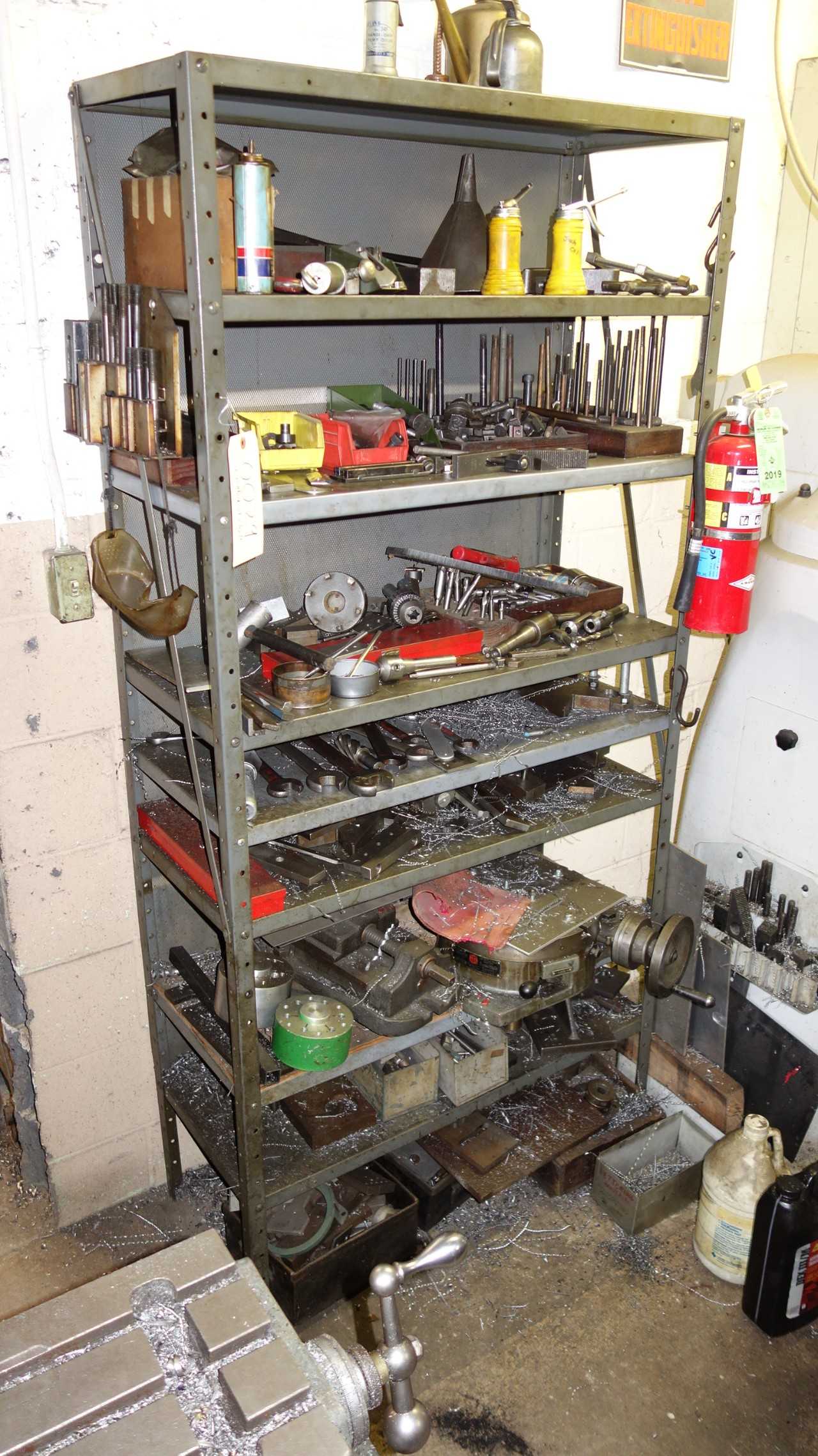5 SECTIONS OF STEEL SHELVING (CONTENTS NOT INCLUDED) - SHELVING