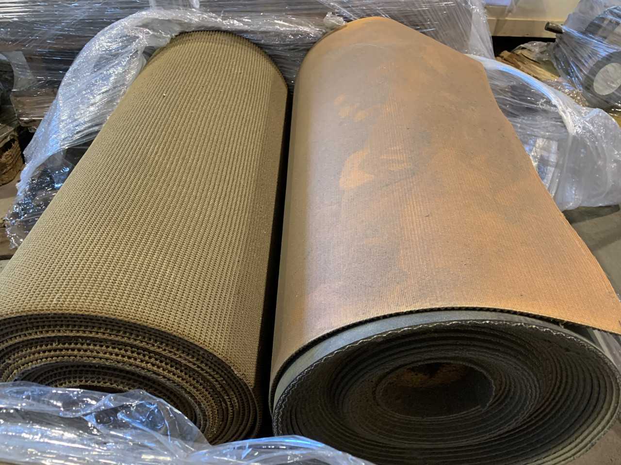 2 ROLLS OF NEW CONVEYOR BELT VARIOUS SIZES - CONVEYORS