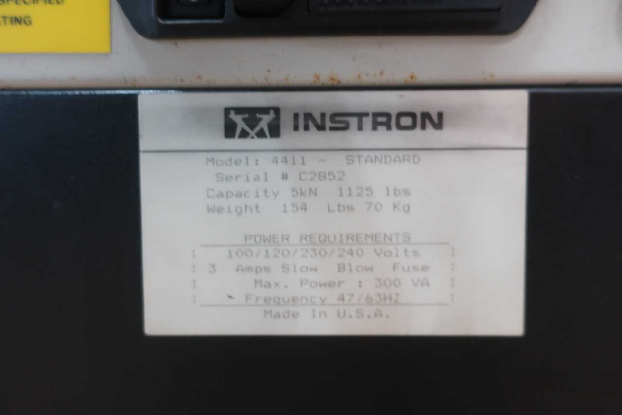 INSTRON TENSILE COMPRESSION PULL TESTER - ELECTRIC POWER TOOLS