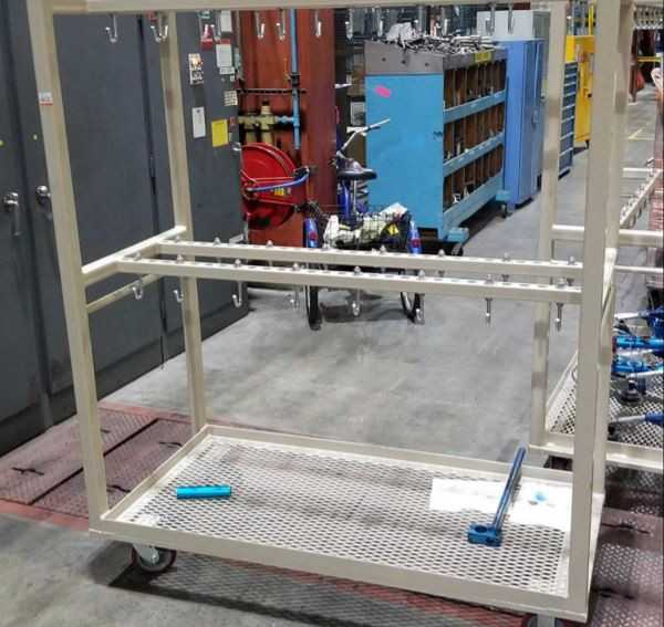 Lot of (4) Scharine Group Tool Carts (64"x30"x75.85") - ROLLING CARTS
