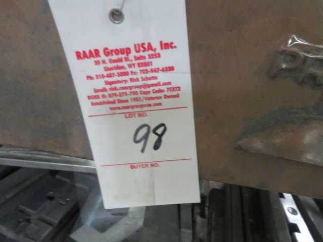 72" X 28" X 26" H Steel table, no contents - MISCELLANEOUS
