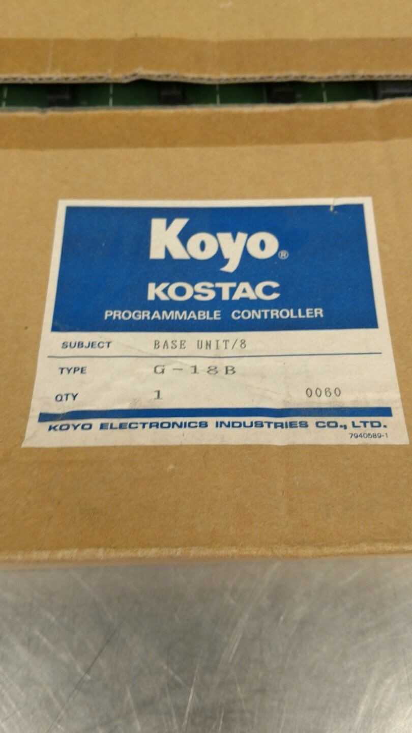 Lot of 2 KOYO Kostac G-18B Programmable Controller Base Units - New Open Box Item - AUTOMATION & CONTROLS