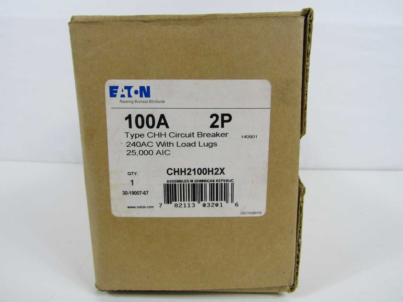 Quantity 1 of Eaton CHH2100H2X 2P 100A - CIRCUIT BREAKERS