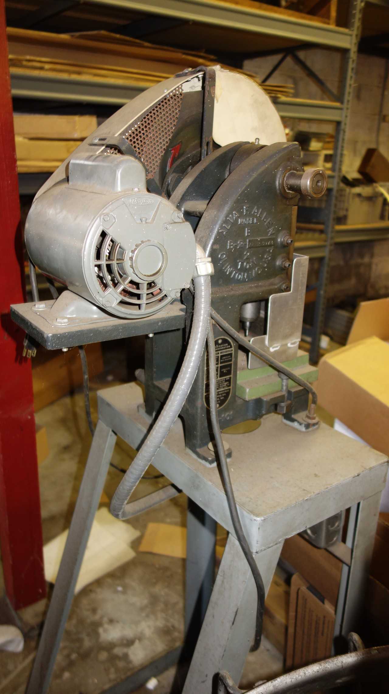 ALVA ALLEN B-2 2 TON PUNCH PRESS - SHEET METAL EQUIPMENT