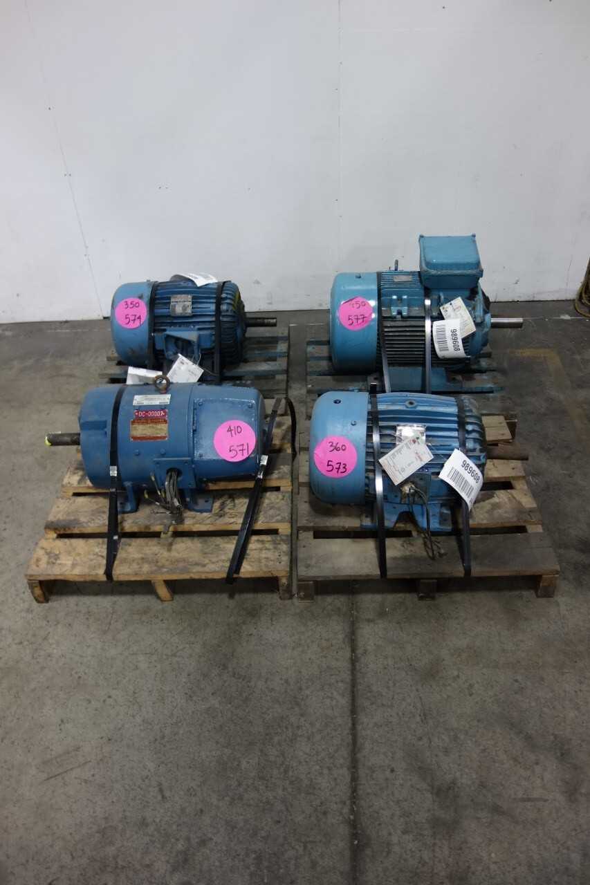 LOT OF 4 ASSORTED ELECTRIC MOTORS - ELECTRIC MOTORS