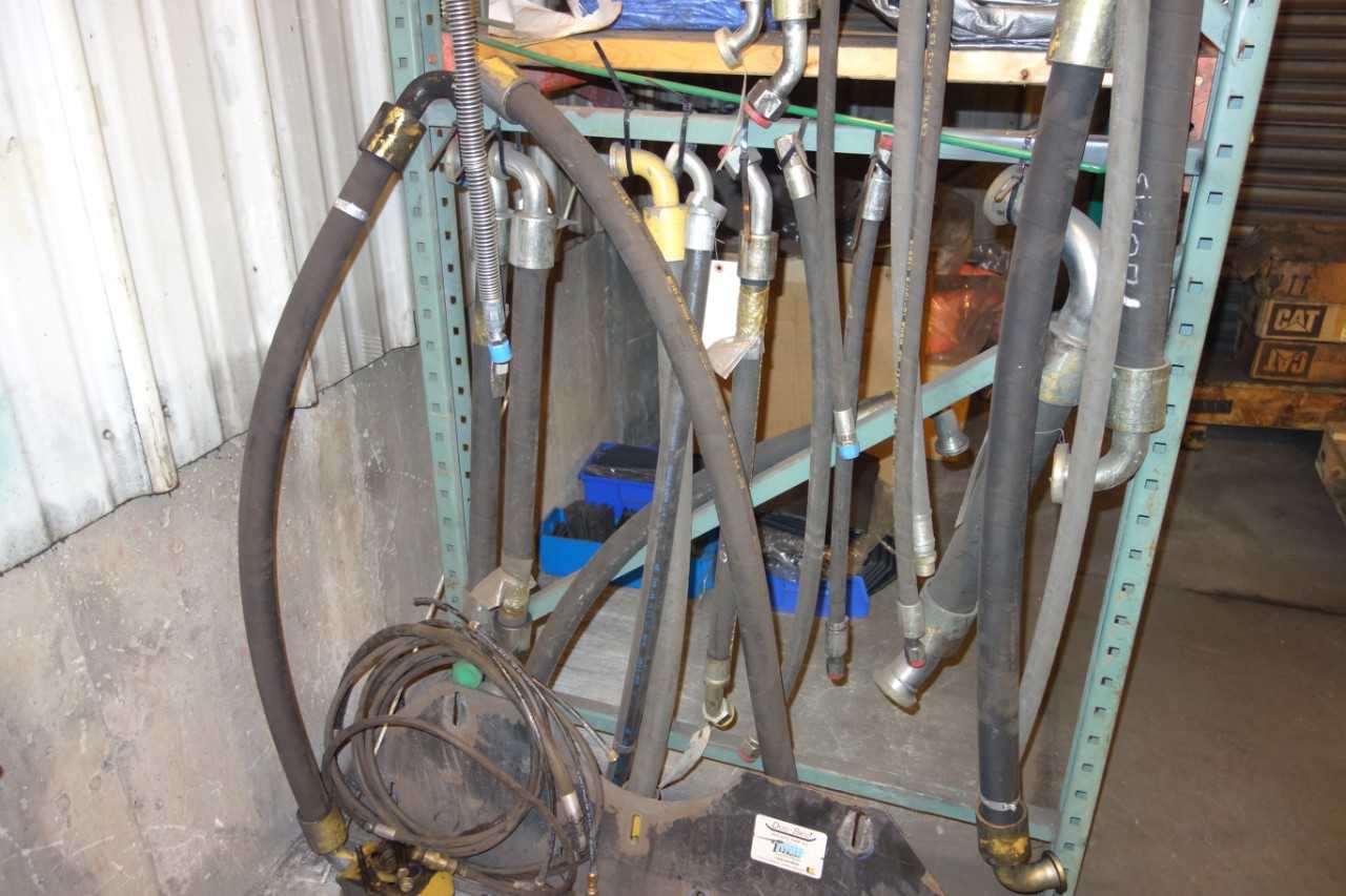 ASSORTED LOT OF CATERPILLAR CAT HYDRAULIC HOSES - ELECTRIC POWER TOOLS