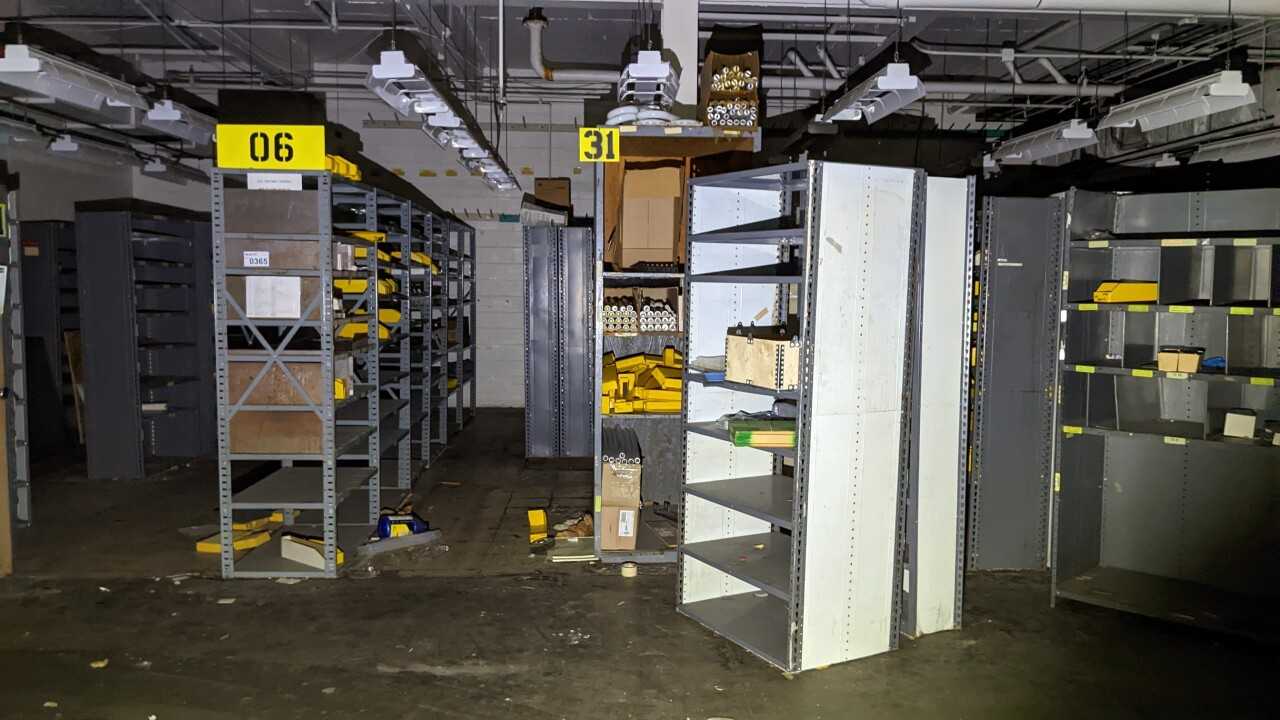 ALL RACKING AND SHELVES IN ROOM - PALLET RACKING