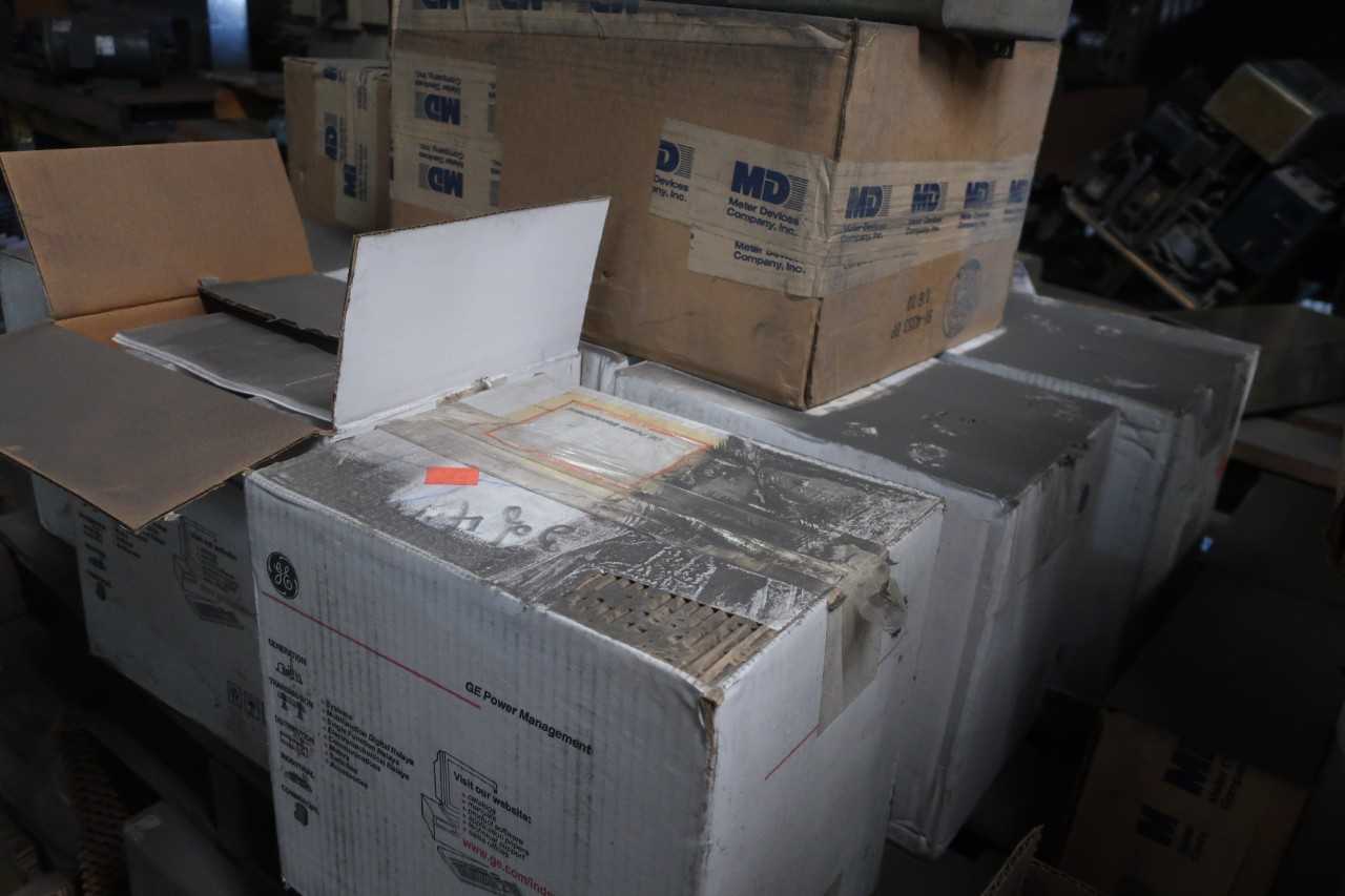 1 PALLET OF ASSORTED OVERCURRENT RELAYS & PARTS, GENERAL ELECTRIC DIAC-5B, METER DEVICES - ELECTRICAL COMPONENTS