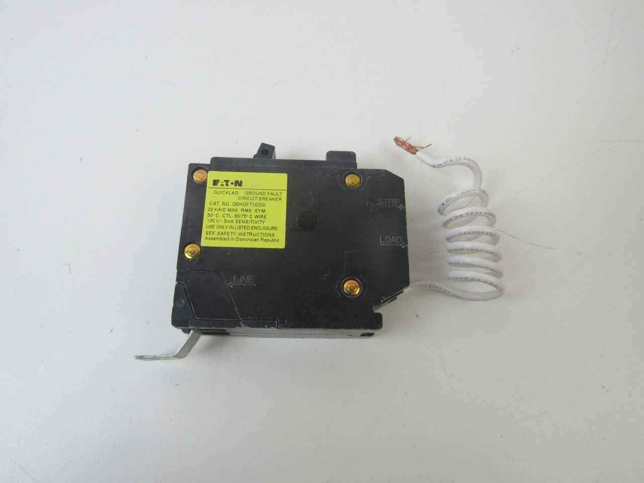 Quantity of 2x QBHGFT1020V 1P 20A 120VAC MCB/Residential Circuit Breakers - CIRCUIT BREAKERS