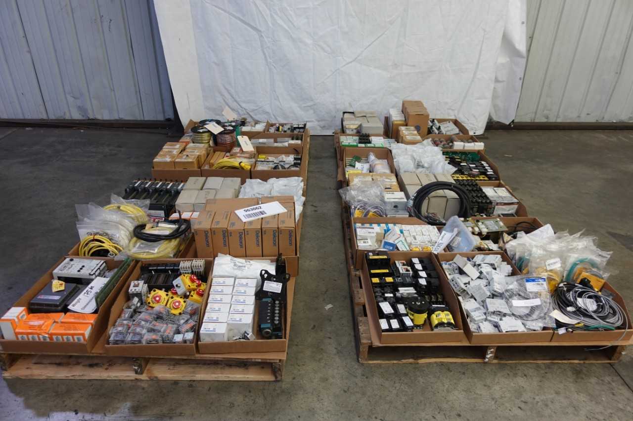 4 PALLETS OF ASSORTED ELECTRICAL - ELECTRICAL COMPONENTS
