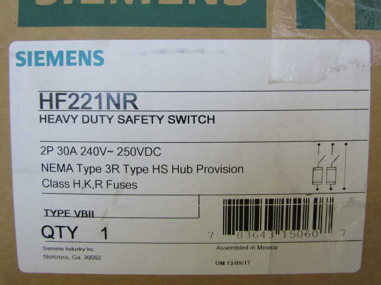 Quantity of 2x HF221NR Switches - ELECTRICAL COMPONENTS