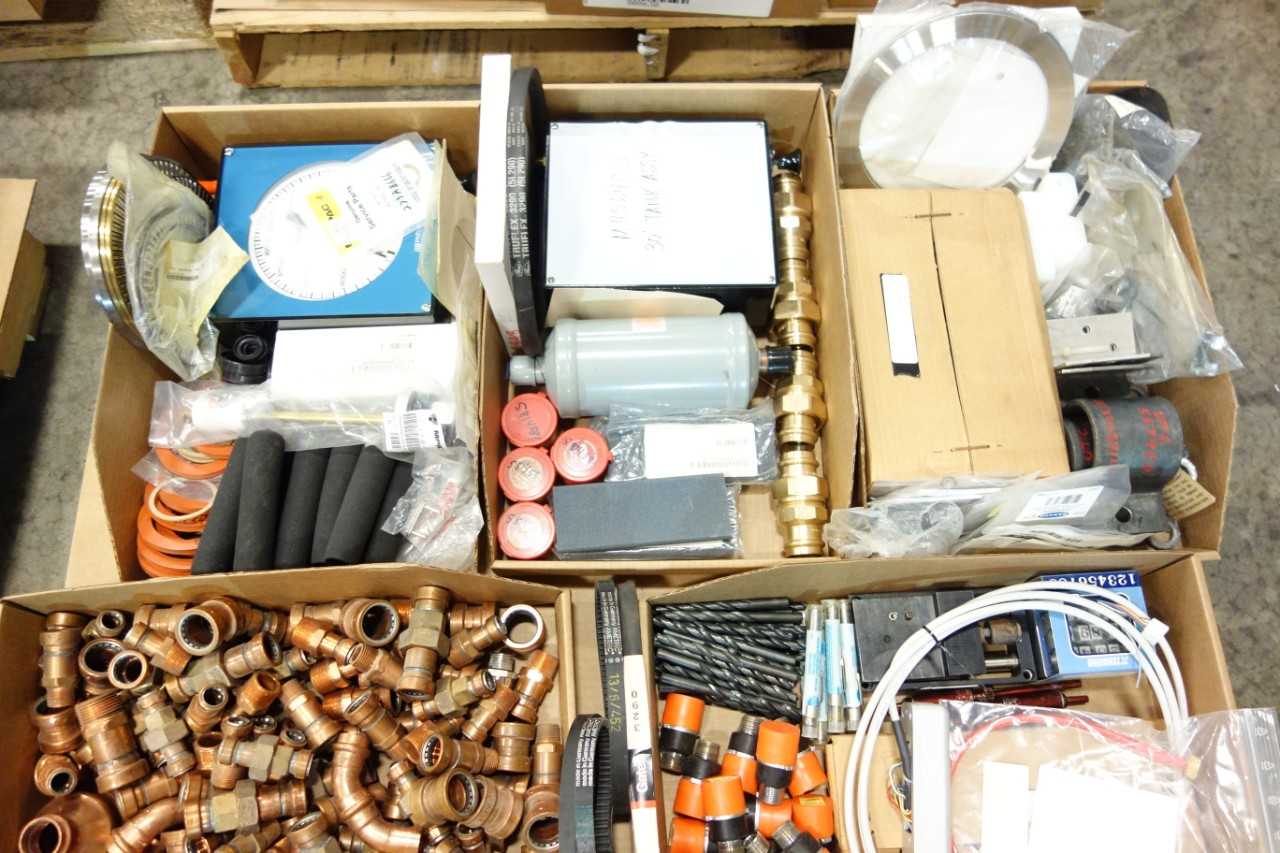 4 PALLETS OF ASSORTED MISCELLANEOUS INDUSTRIAL SURPLUS - ELECTRICAL COMPONENTS
