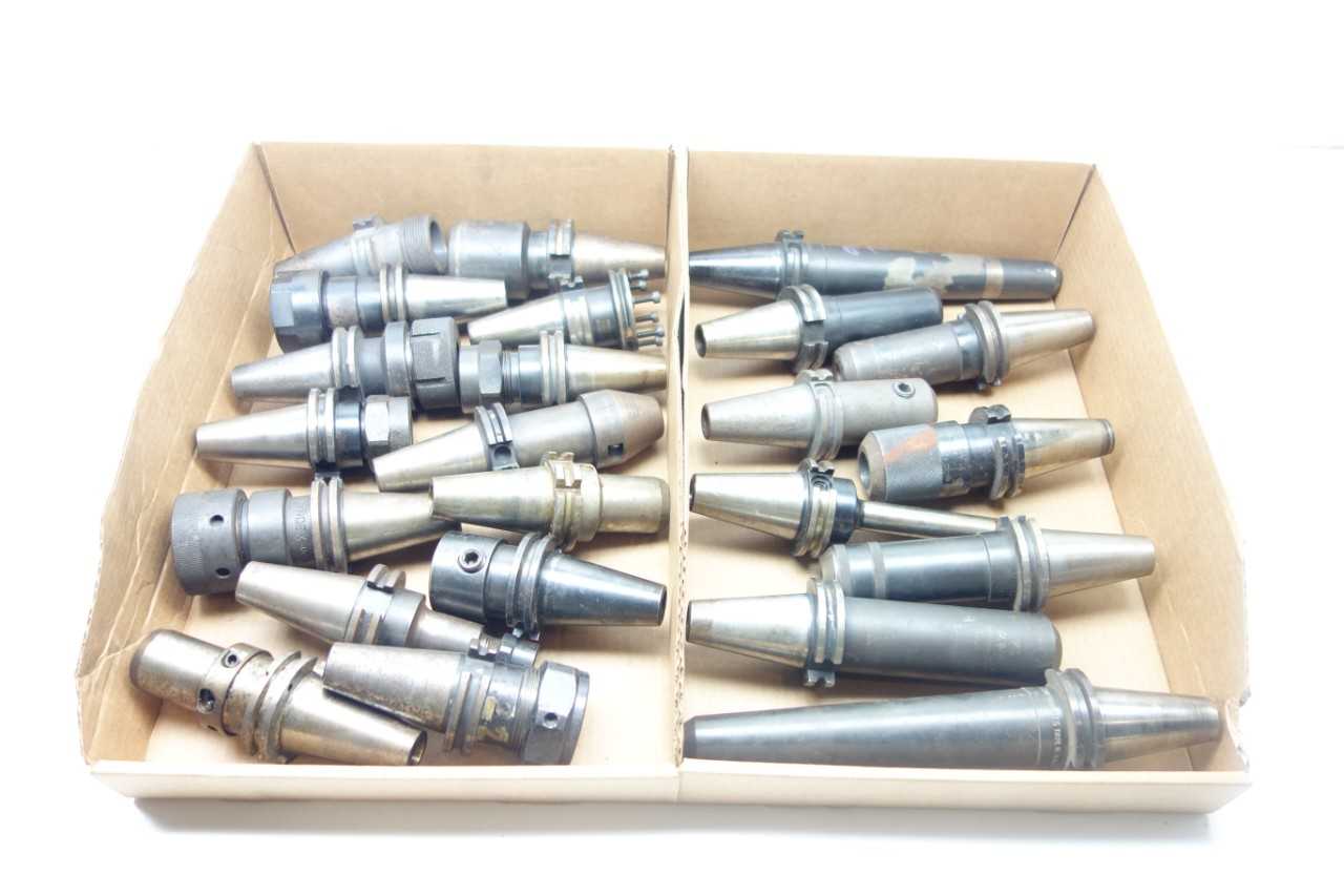 LOT OF ASSORTED CAT40 TOOL HOLDERS - LYNDEX, PRECISION COMPONENTS - ELECTRIC POWER TOOLS