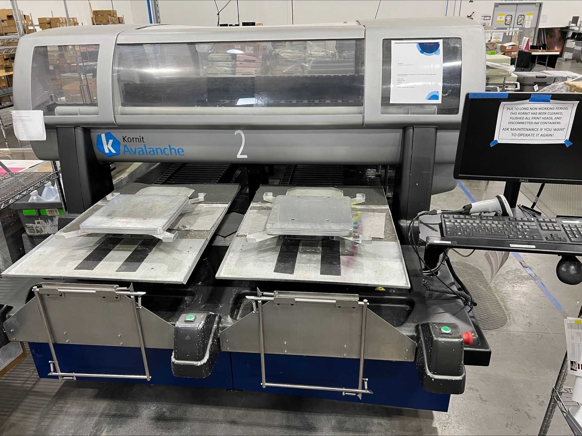 2015 KORNIT AVALANCHE 70-MACH-9510 PRINTER