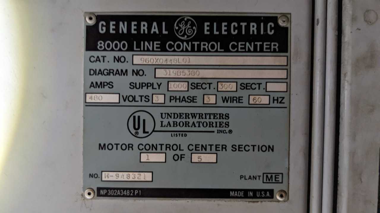 General Electric 8000 line control centre - AUTOMATION & CONTROLS