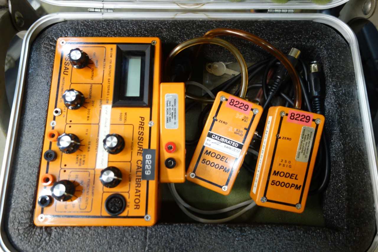 Contents of Shelving - Assorted Calibrators, Tachometers, Gauges, and Test Equipment - SHELVING