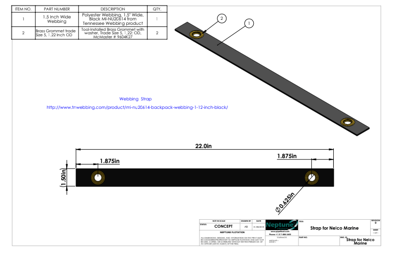 Neptune MI-NU20614 Cable Straps (Quantity of 180) - ELECTRICAL COMPONENTS