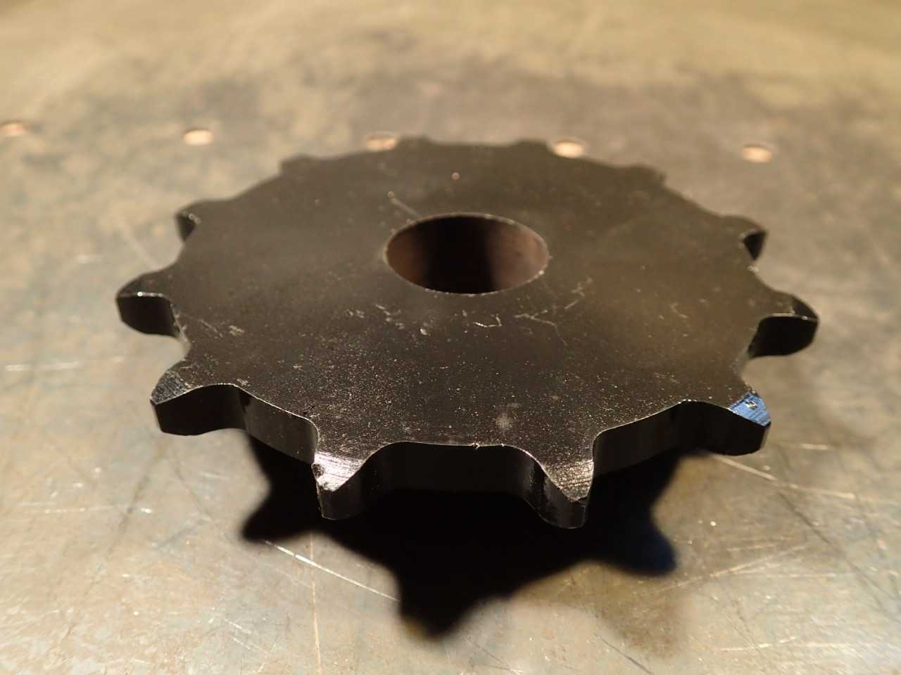 H922 Type B 5/16” Wide B504 Block Chain Sprocket: 12 Teeth 1" Smooth Bore, NOS - ROLLER CHAIN