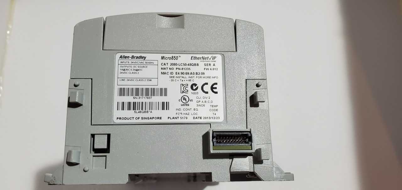 Allen Bradley Micro 850 2080-LC50-48QBB PLC - AUTOMATION & CONTROLS