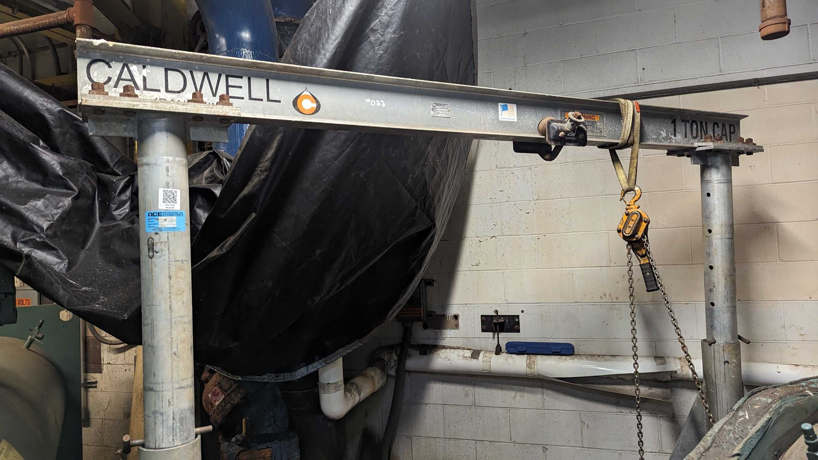 Caldwell  KA90-1-6/7 2,000 lb Overhead Crane with Adjustable A Frame - CRANES