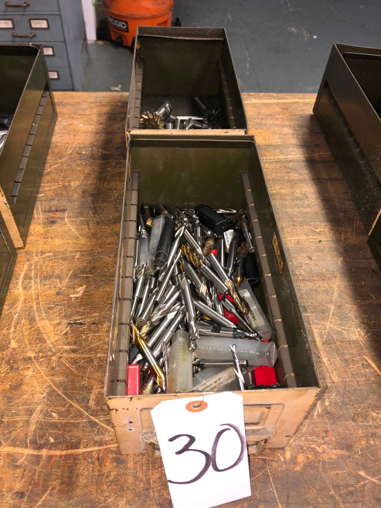 2-Bin of End Mills & Key Cutters - ELECTRIC POWER TOOLS