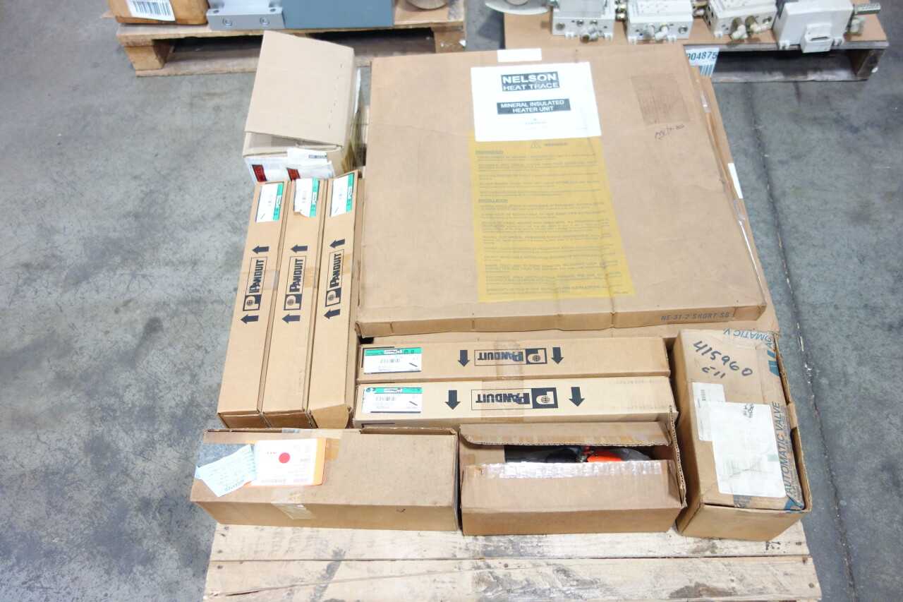 3 PALLETS OF ASSORTED INDUSTRIAL SURPLUS - ELECTRICAL COMPONENTS