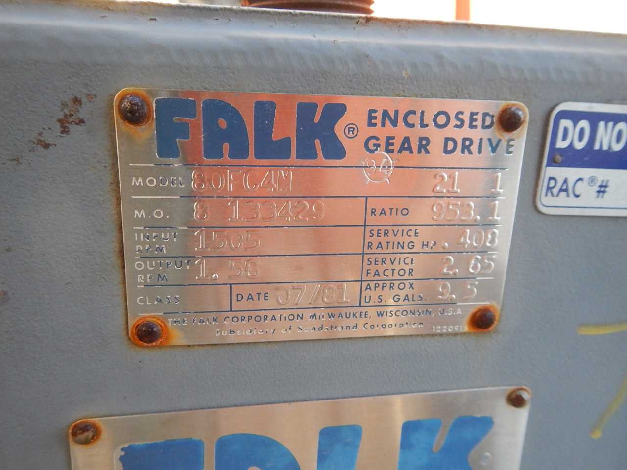 1 HP Falk Gear Reducer Model 80FC4M-21-1 - GEAR REDUCERS