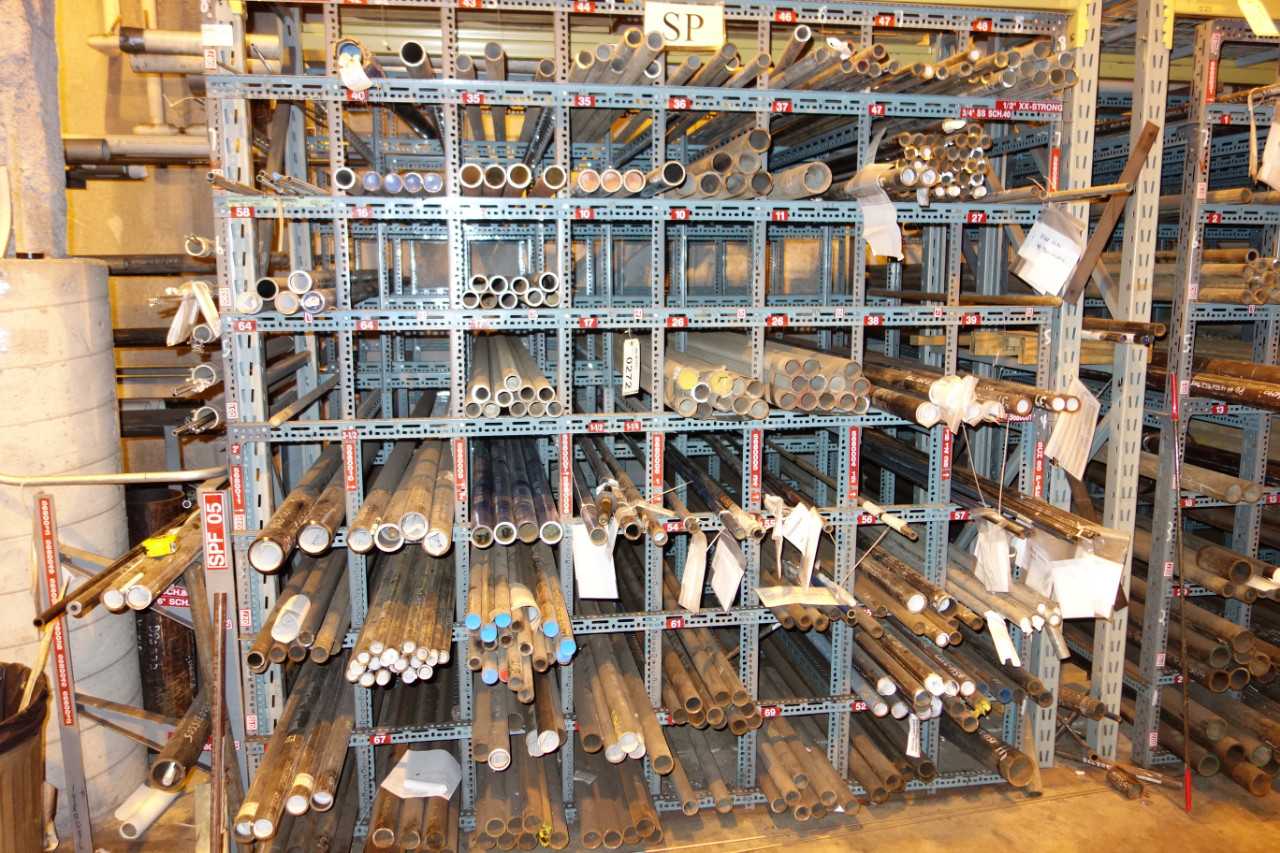 CONTENTS OF 2 RACKING SECTIONS, BOILER TUBES - INDUSTRIAL PARTS