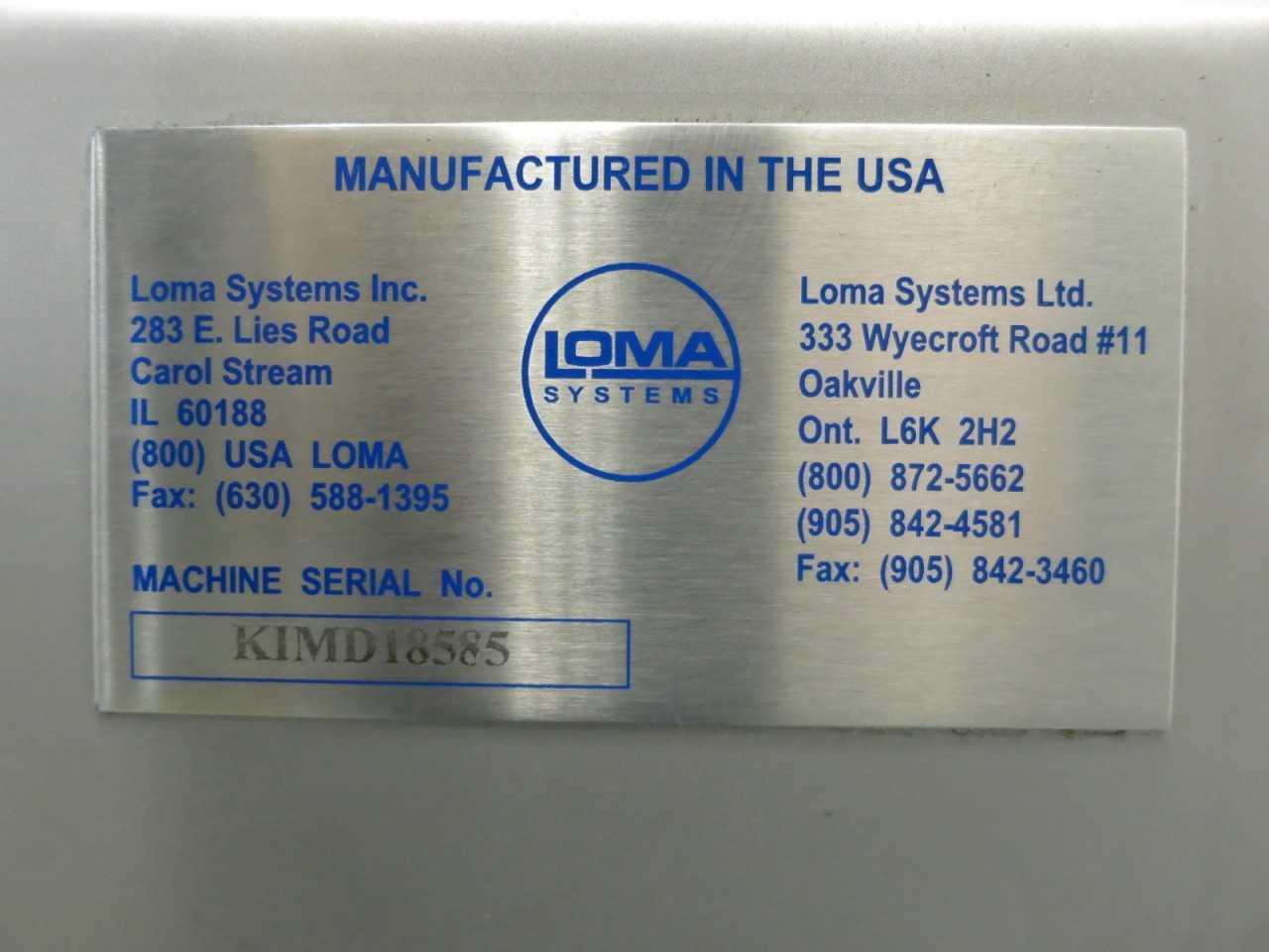 LOMA SYSTEMS IQ2 METAL DETECTOR 600X400MM APERTURE - AUTOMATION & CONTROLS